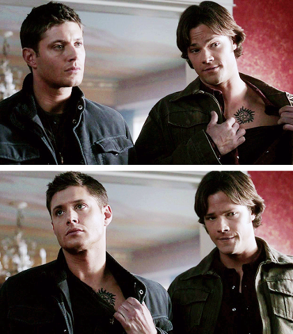 I love Dean's exasperated expression!